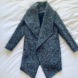 H&M Black and White Print Coat